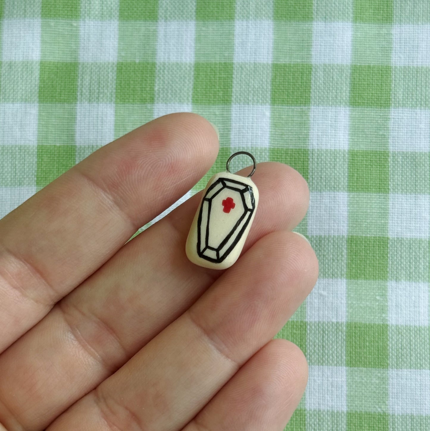 Coffin & Bone Charm