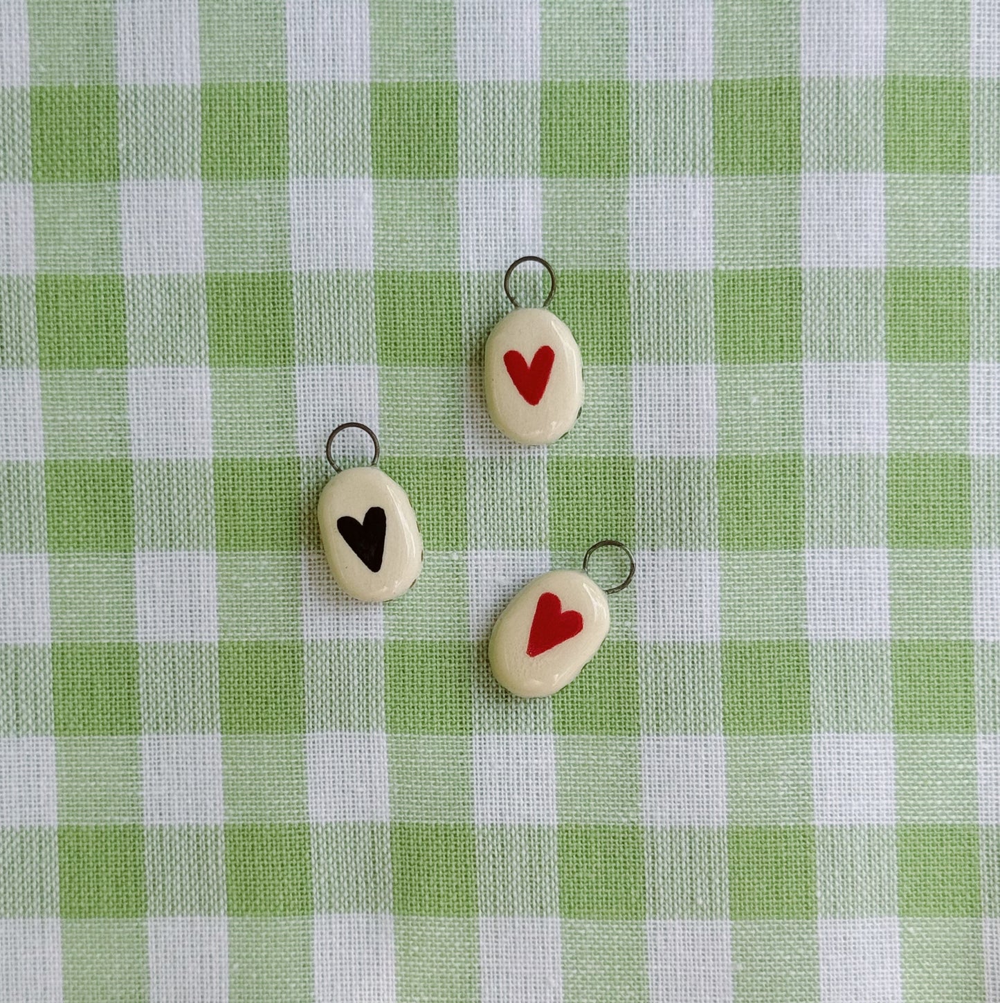 Polka-Dot Heart Charm