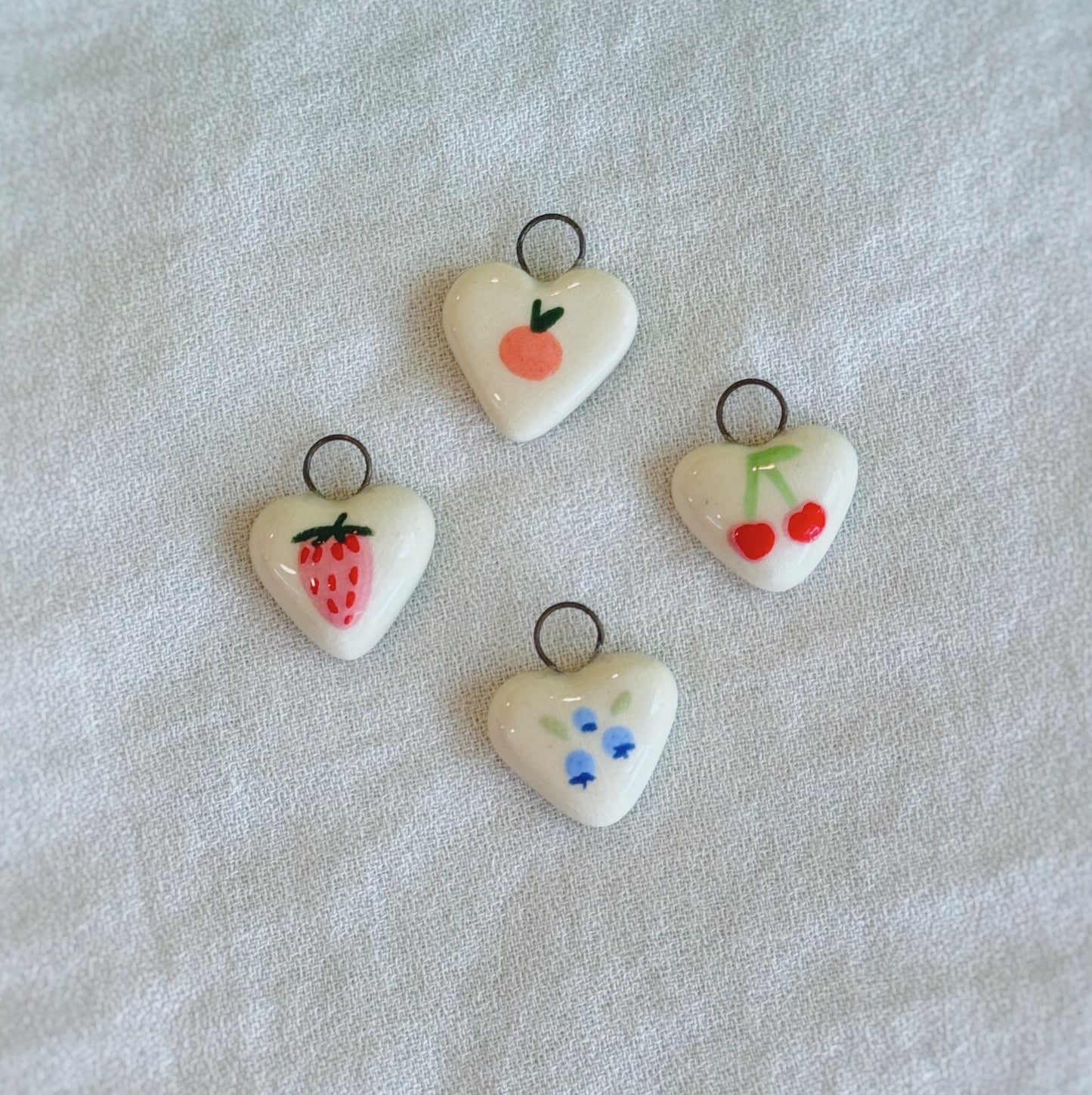 Tiny Fruit Ceramic Charm