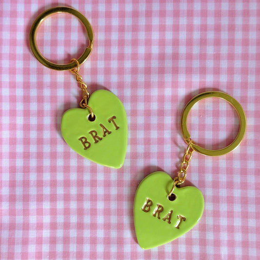 Brat Keychain