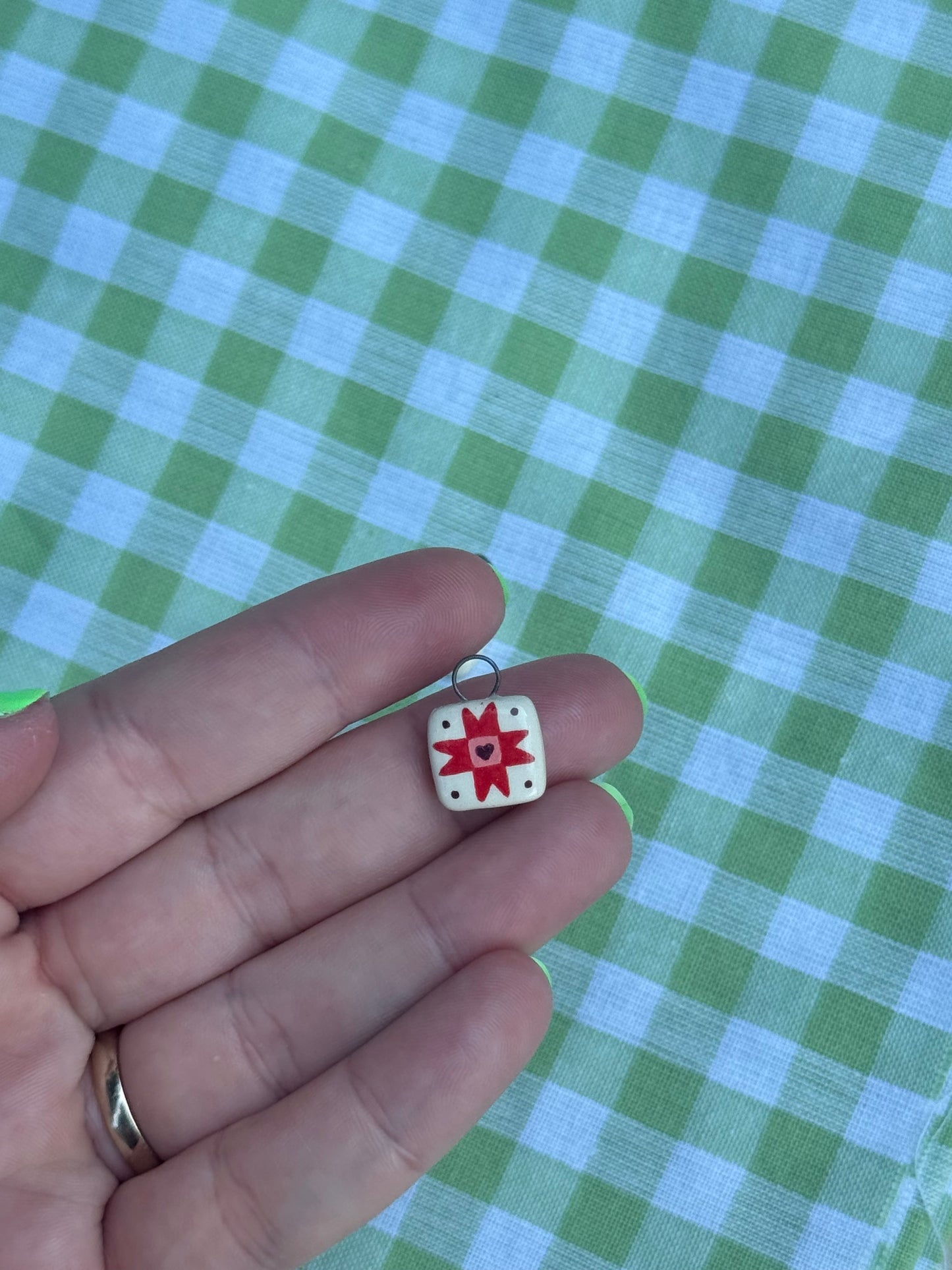 Tiny Quilt Square Charm