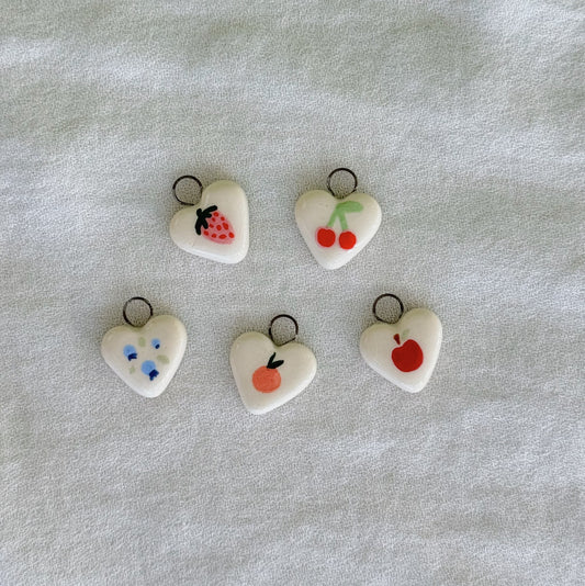 Tiny Fruit Ceramic Charm